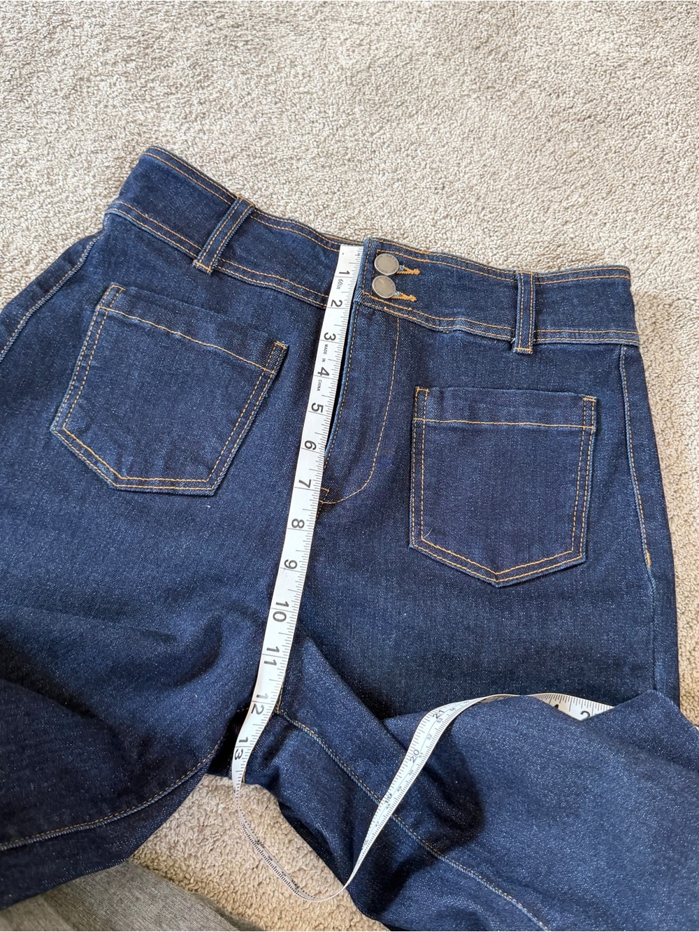 OAT New York Women’s Wide Leg High Rise Dark Wash Patch Pocket Jeans 4/27 - Picture 11 of 13